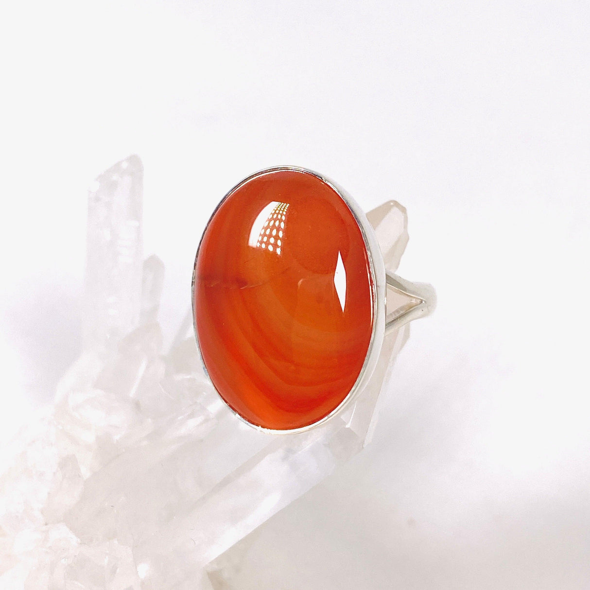 Carnelian oval ring s.9 KRGJ2861 - Nature's Magick