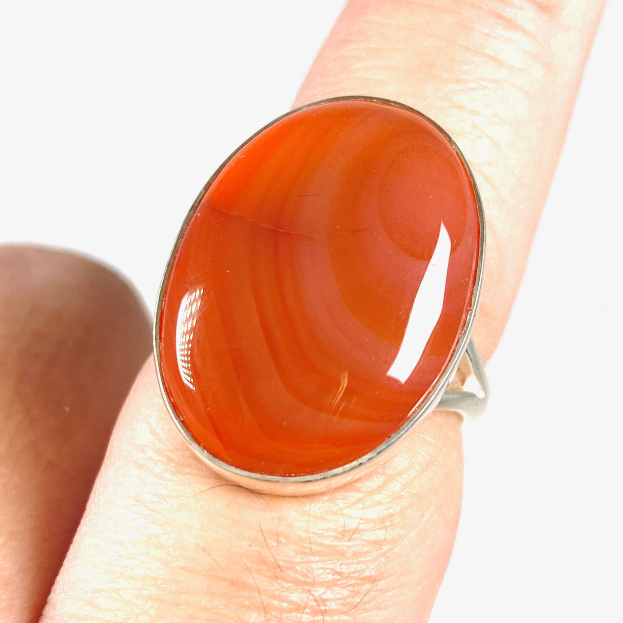 Carnelian oval ring s.9 KRGJ2861 - Nature's Magick