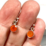 Carnelian petite circular faceted earrings R2363-CRC - Nature's Magick