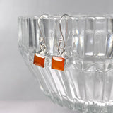 Carnelian petite square faceted earrings R2363-CRS - Nature's Magick