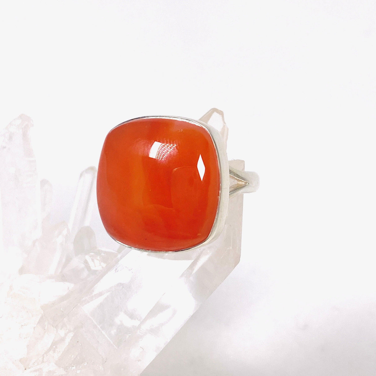 Carnelian square ring s.9 KRGJ2869 - Nature's Magick