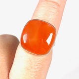 Carnelian square ring s.9 KRGJ2869 - Nature's Magick