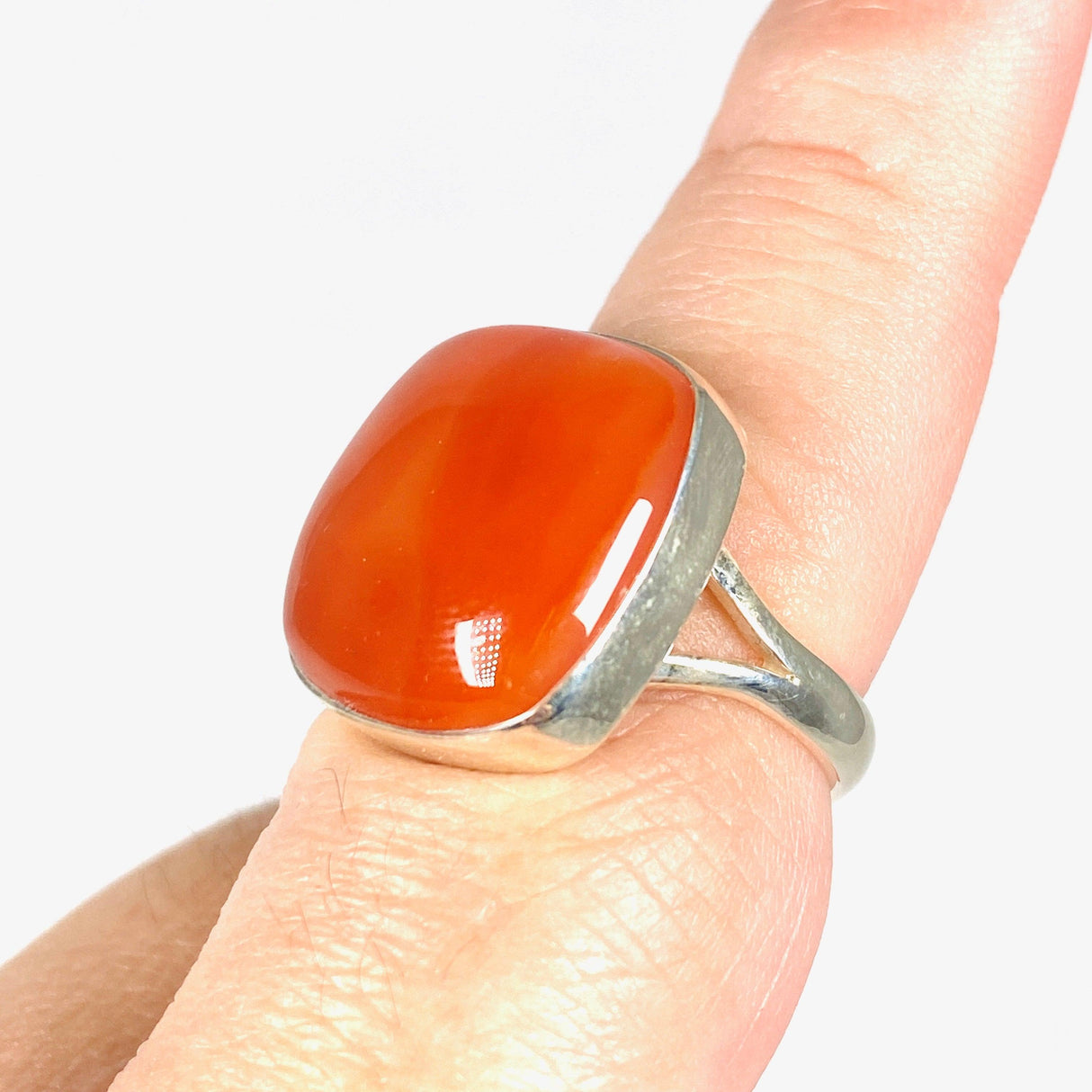 Carnelian square ring s.9 KRGJ2869 - Nature's Magick