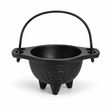 Cast iron cauldron with pentagram design, no lid, 7cm
