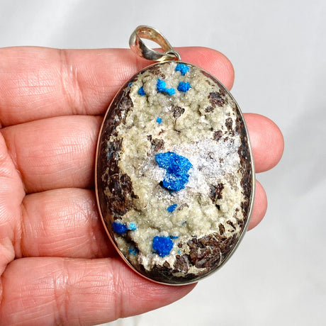 Cavansite Raw Oval Pendant PPGJ594 - Nature's Magick