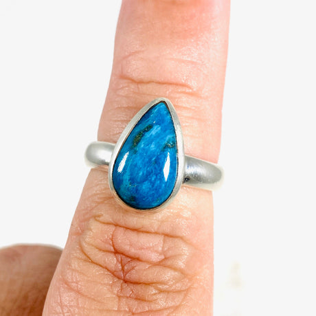 Cavansite Teardrop Ring Size 7.5 PRGJ392 - Nature's Magick