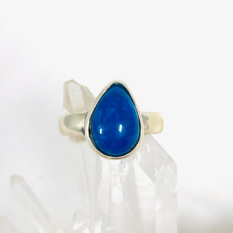 Cavansite Teardrop Ring Size 8.5 PRGJ391 - Nature's Magick