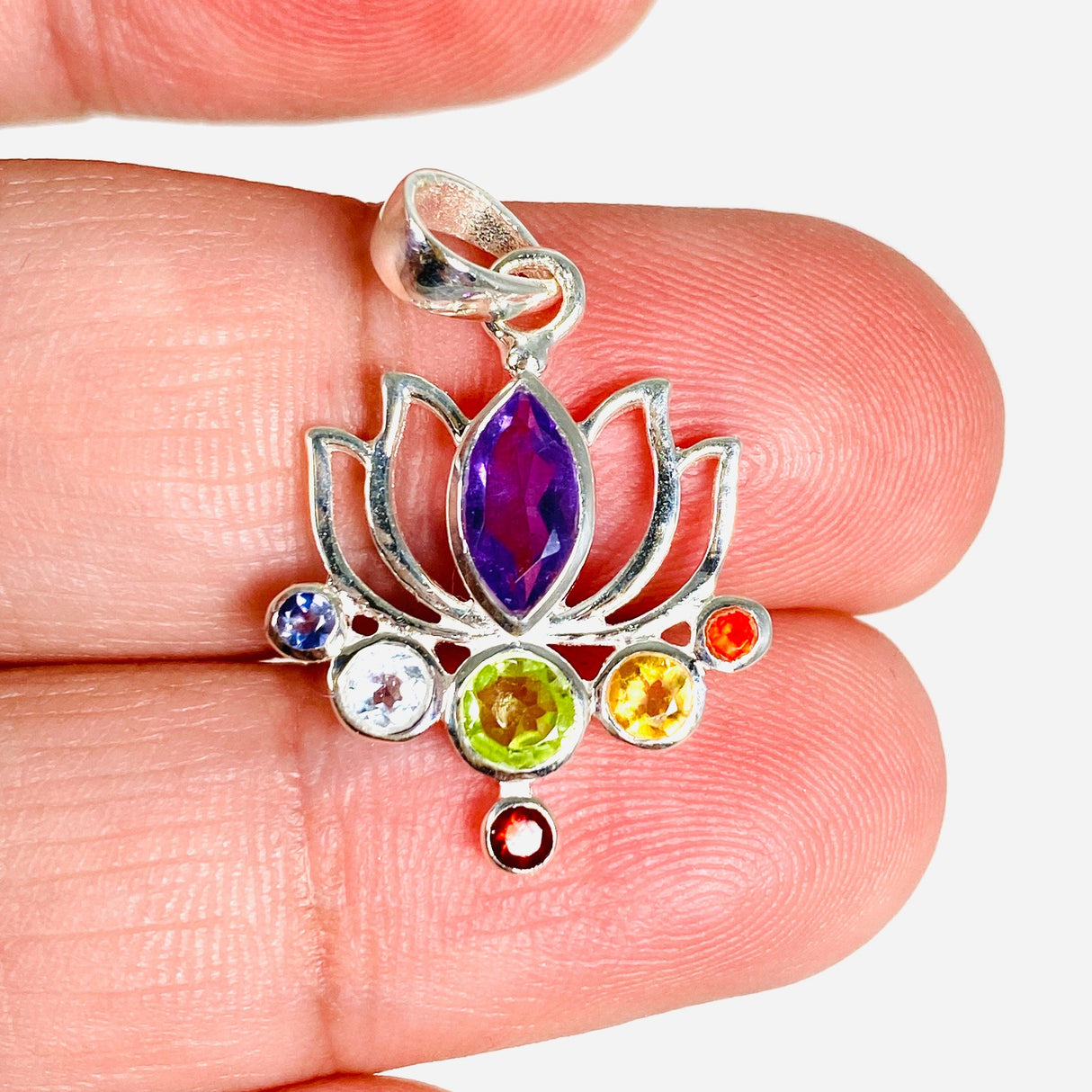 Chakra Lotus Pendant G2187 - Nature's Magick