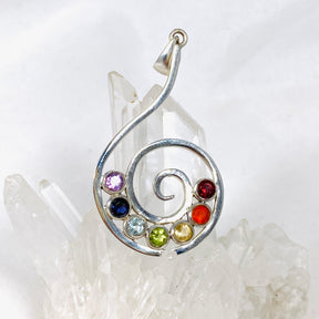 Chakra Spiral Pendant PPGJ566 - Nature's Magick