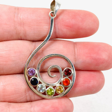 Chakra Spiral Pendant PPGJ566 - Nature's Magick