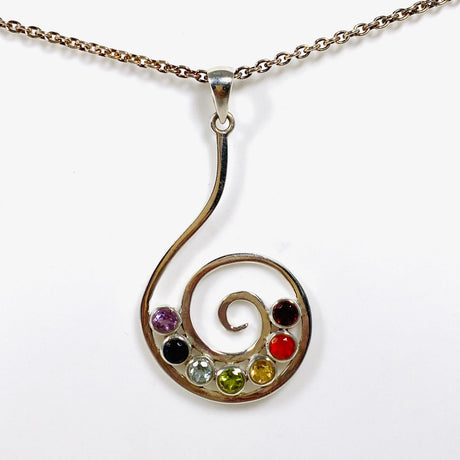 Chakra Spiral Pendant PPGJ566 - Nature's Magick