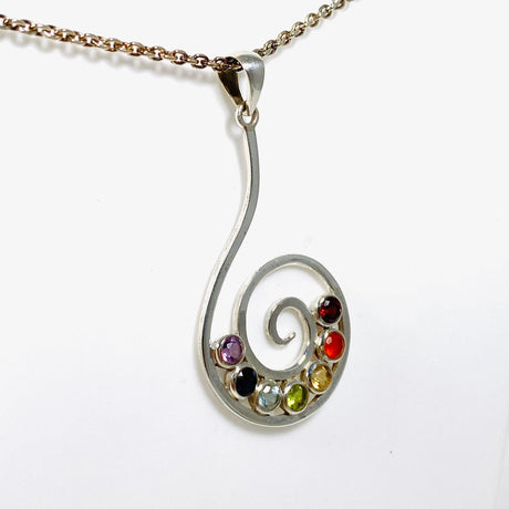 Chakra Spiral Pendant PPGJ566 - Nature's Magick