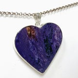 Charoite Heart Pendant in a Hammered Setting KPGJ4474 - Nature's Magick