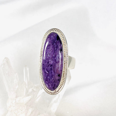 Charoite Oval Ring s.10 KRGJ3049 - Nature's Magick