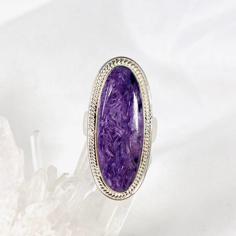 Charoite Oval Ring s.10 KRGJ3049 - Nature's Magick