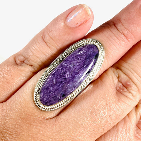 Charoite Oval Ring s.10 KRGJ3049 - Nature's Magick