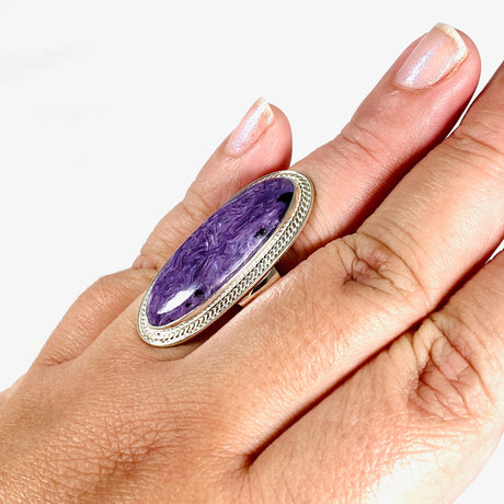 Charoite Oval Ring s.10 KRGJ3049 - Nature's Magick