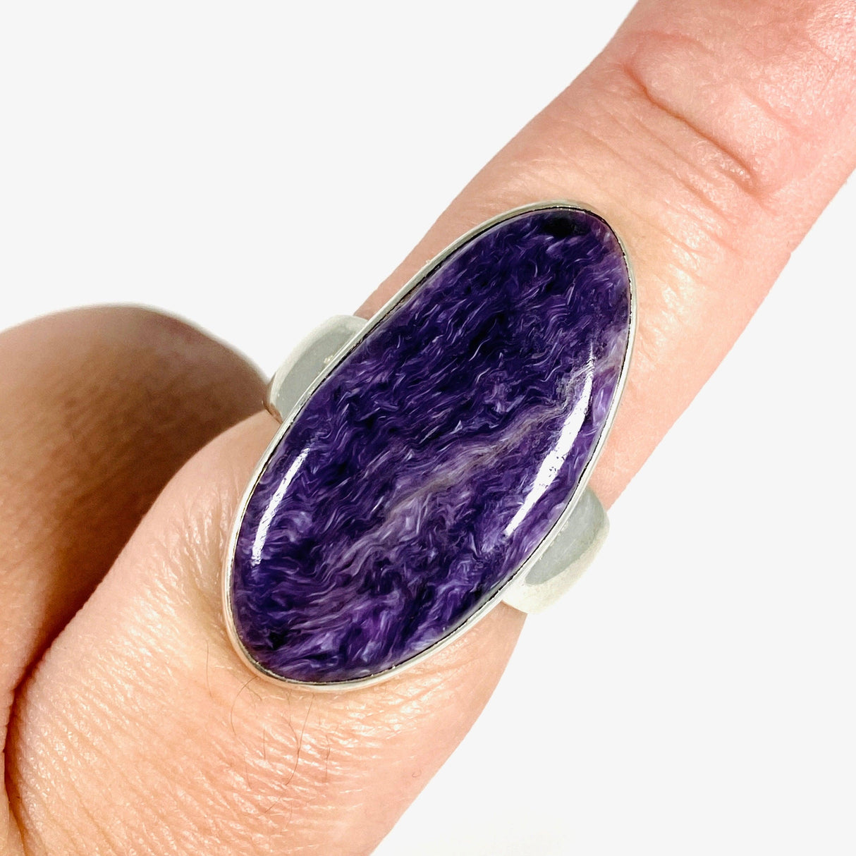 Charoite Oval Ring s.9 KRGJ3050 - Nature's Magick