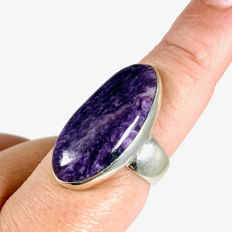 Charoite Oval Ring s.9 KRGJ3050 - Nature's Magick