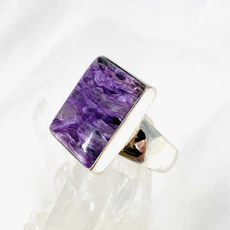 Charoite Rectangular Ring s.11 KRGJ3046 - Nature's Magick