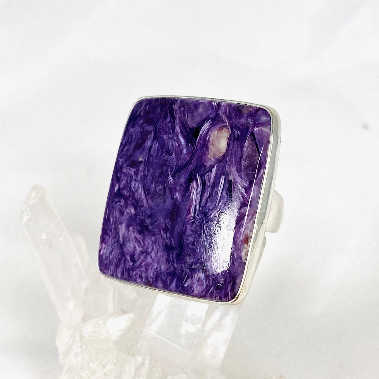 Charoite Square Ring s.10 KRGJ3055 - Nature's Magick