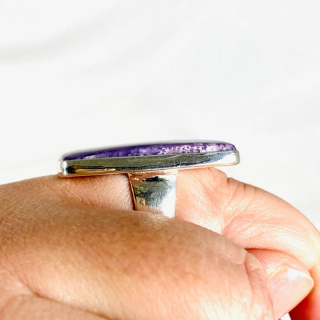 Charoite Square Ring s.10 KRGJ3055 - Nature's Magick