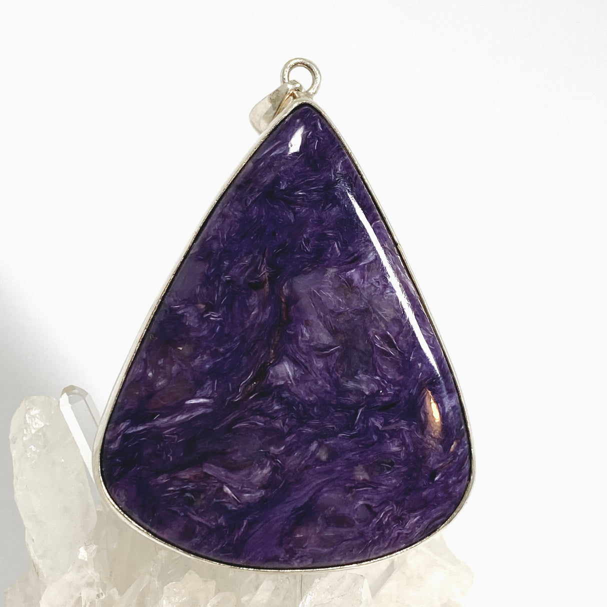Charoite Teardrop Cabochon Pendant THP-29