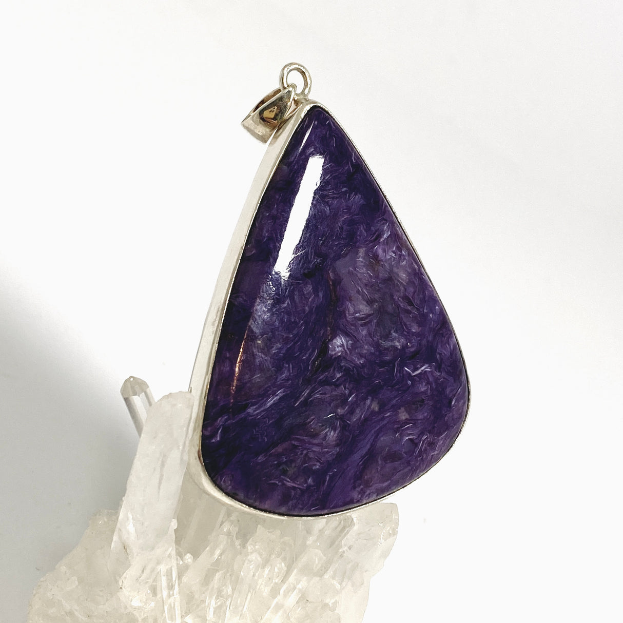 Charoite Teardrop Cabochon Pendant THP-29