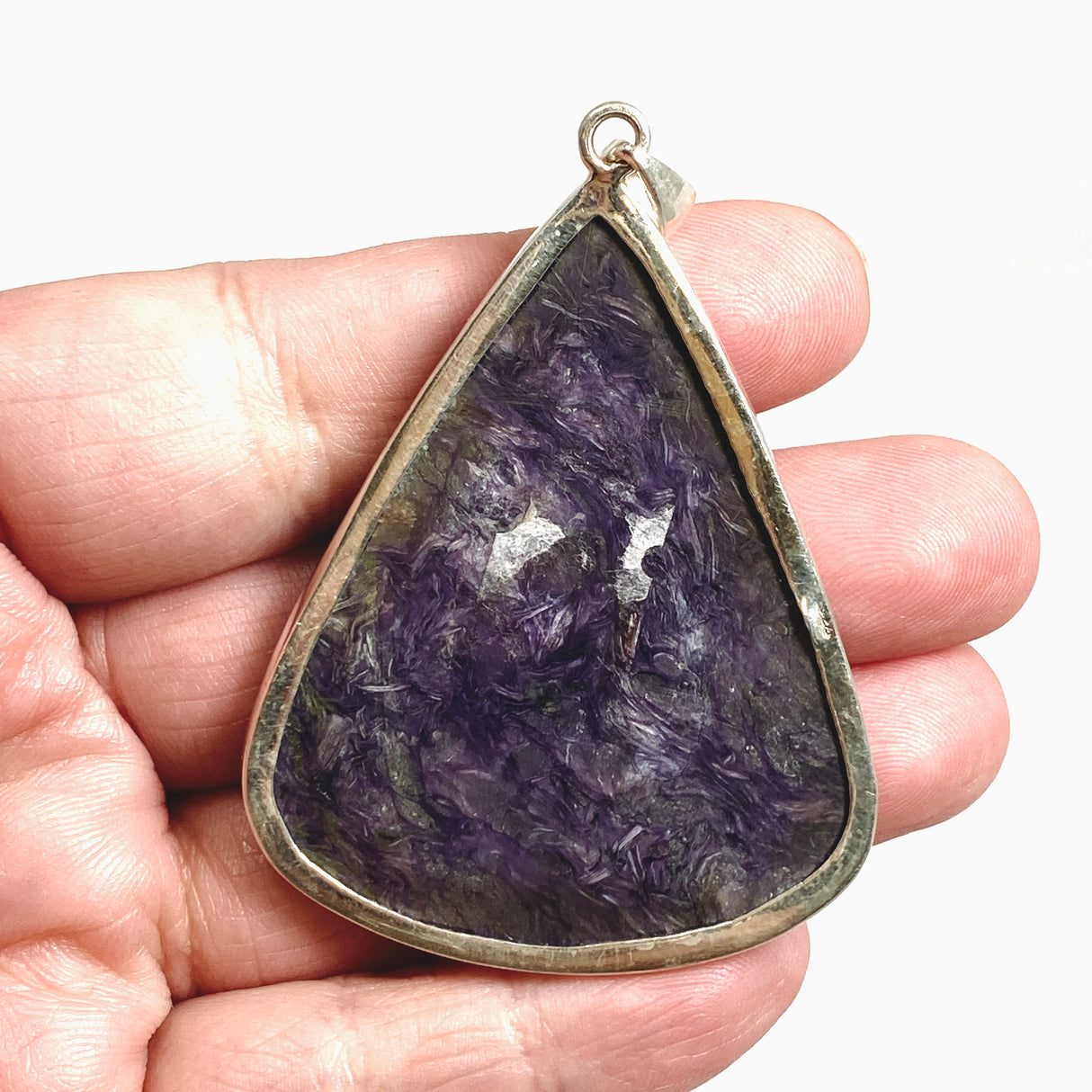 Charoite Teardrop Cabochon Pendant THP-29