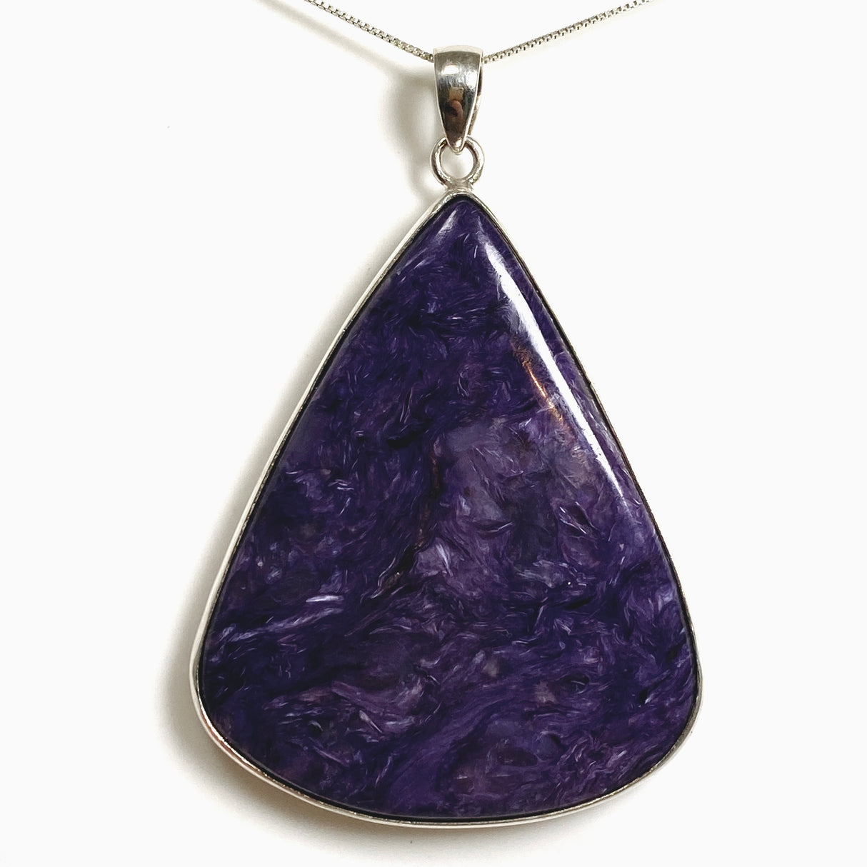 Charoite Teardrop Cabochon Pendant THP-29