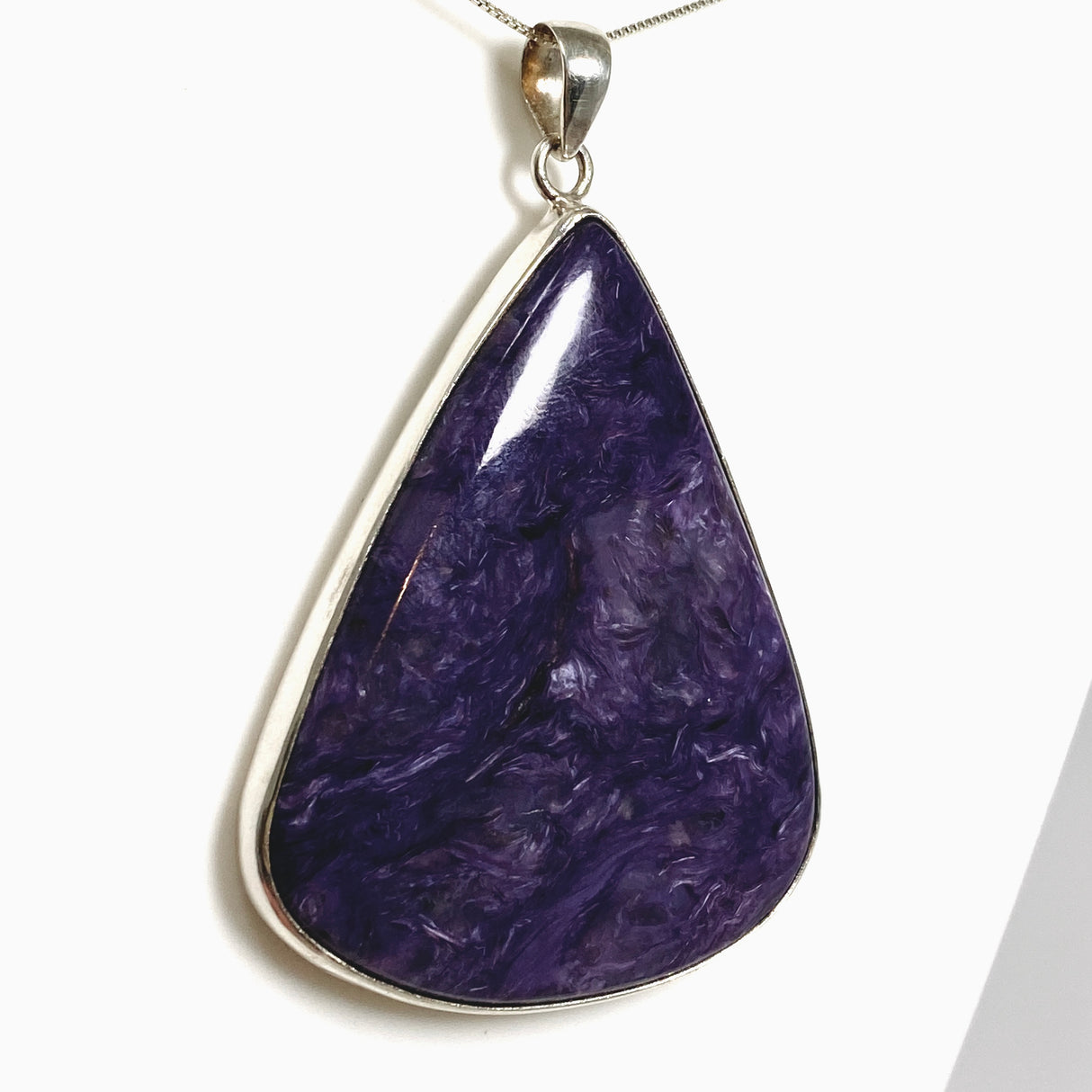 Charoite Teardrop Cabochon Pendant THP-29