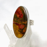 Cherry Creek Jasper Hammered band oval ring s.7 KRGJ1601 - Nature's Magick