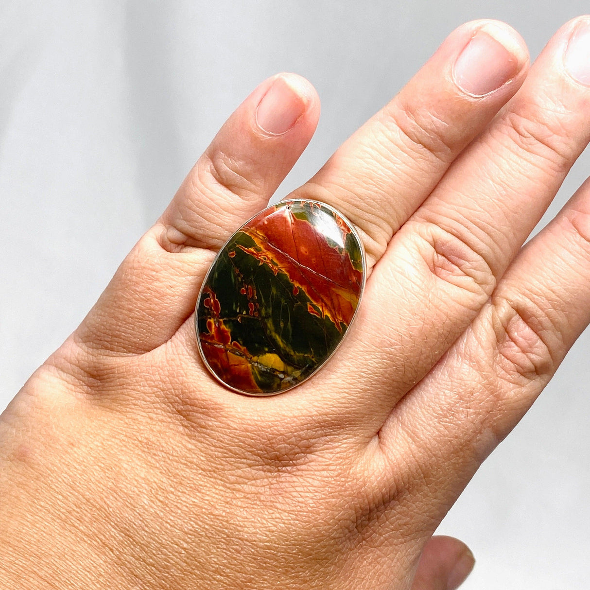 Cherry Creek Jasper oval ring s.11 KRGJ1604 - Nature's Magick