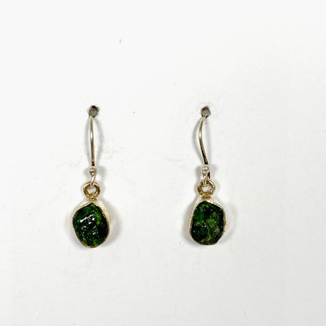 Chrome Diopside raw earrings E2359-CD - Nature's Magick