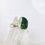 Chrome Diopside raw ring s.6 PRGJ129 - Nature's Magick