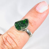 Chrome Diopside raw ring s.6 PRGJ129 - Nature's Magick