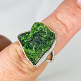 Chrome Diopside raw ring s.8 KRGJ2015 - Nature's Magick