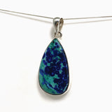Chrysocolla and Azurite Teardrop Cabochon Pendant PPGJ1188