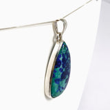Chrysocolla and Azurite Teardrop Cabochon Pendant PPGJ1188