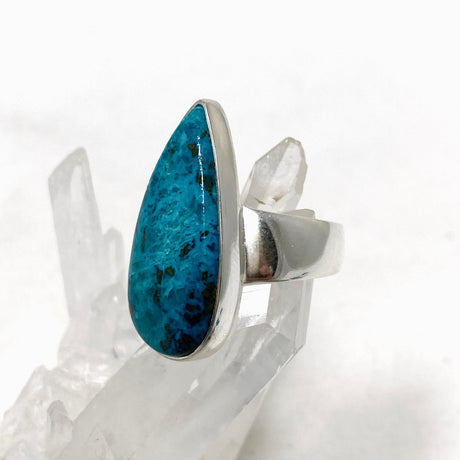 Chrysocolla and Shattuckite Teardrop Ring Size 10 KRGJ3223 - Nature's Magick