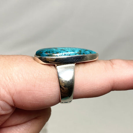 Chrysocolla and Shattuckite Teardrop Ring Size 10 KRGJ3223 - Nature's Magick