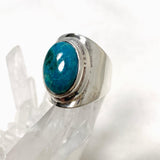 Chrysocolla Wide Band Ring R3762-CH - Nature's Magick