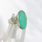 Chrysoprase Faceted Oval Ring Size 6.5 PRGJ470 - Nature's Magick