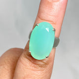 Chrysoprase Faceted Oval Ring Size 7.5 PRGJ469 - Nature's Magick