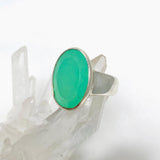 Chrysoprase Faceted Oval Ring Size 7.5 PRGJ472 - Nature's Magick