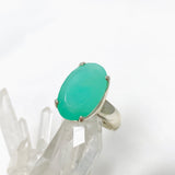 Chrysoprase Faceted Oval Ring Size 7 PRGJ473 - Nature's Magick