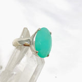 Chrysoprase Faceted Oval Ring Size 7 PRGJ473 - Nature's Magick