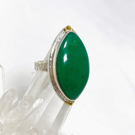 Chrysoprase Marquise Ring in a Decorative Setting Size 9 KRGJ3243 - Nature's Magick