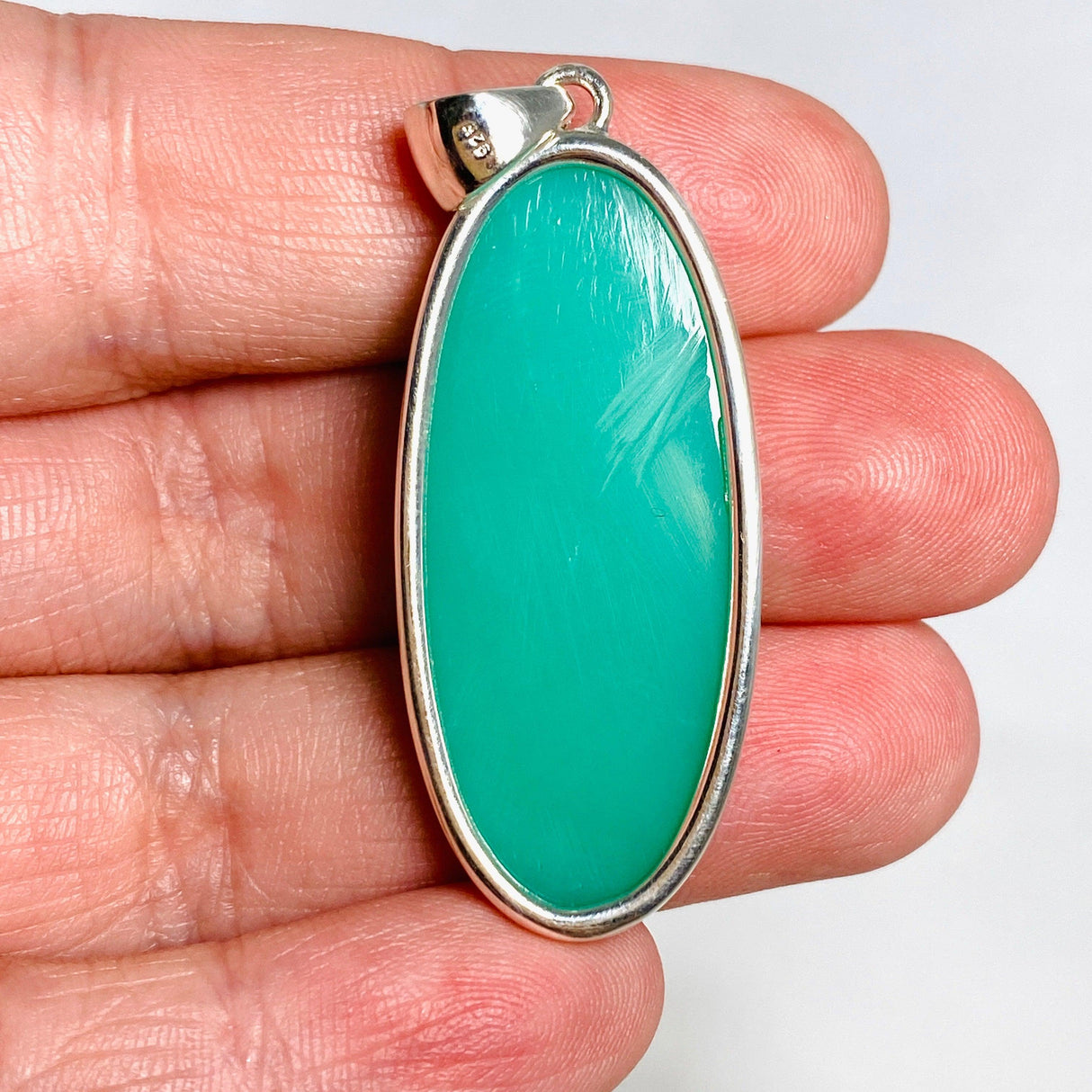 Chrysoprase oval pendant KPGJ3925 - Nature's Magick