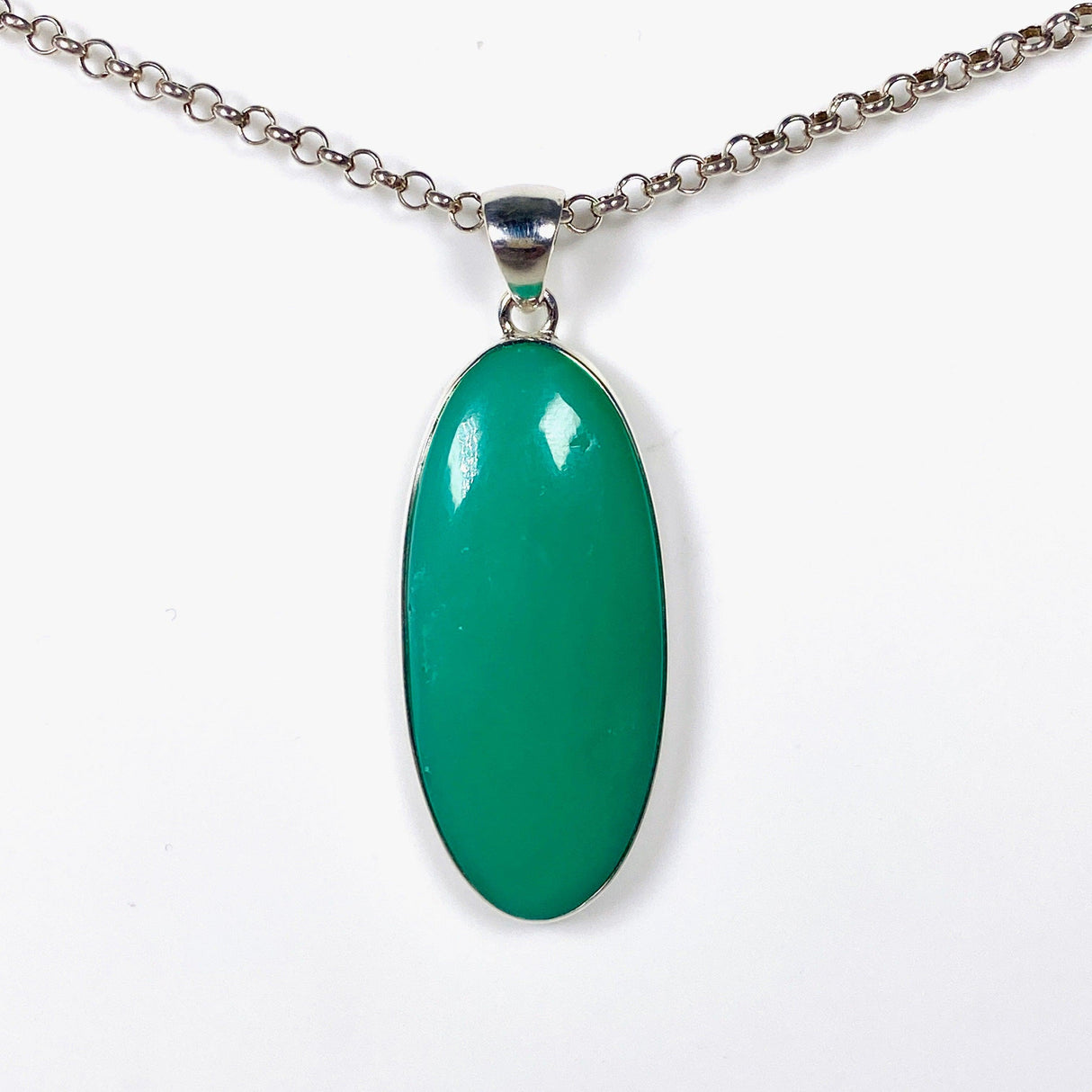 Chrysoprase oval pendant KPGJ3925 - Nature's Magick